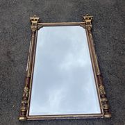 Large antique mirror 144 cm in Empire style - Trumeau or fireplace mirror