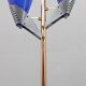 Relco Milano Modernist Italian Murano Glass and Brass Floor Lamp, 1980s