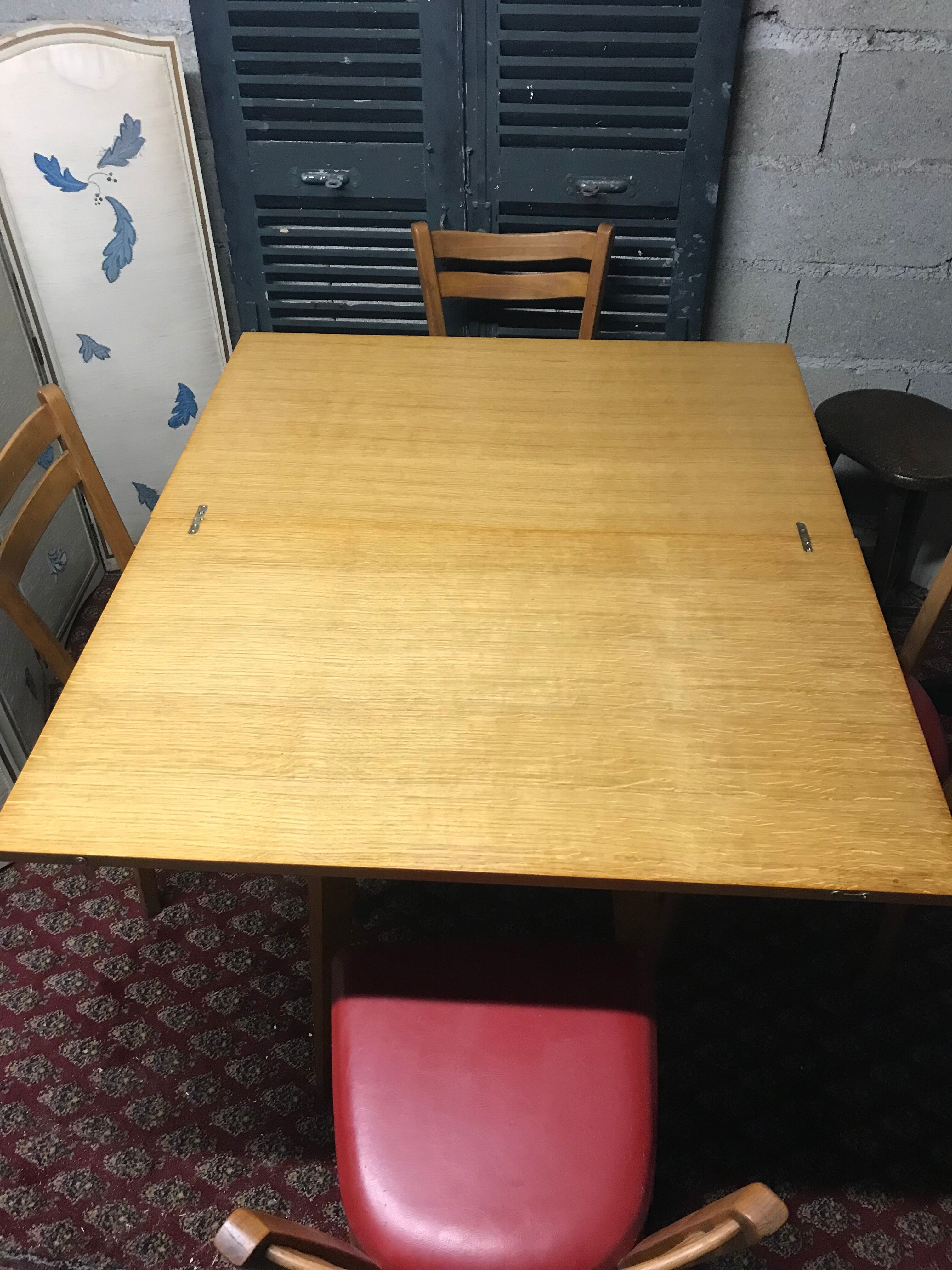 Side table butterfly vintage compass feet year 50/60