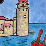 Vintage handmade ceramic illustration