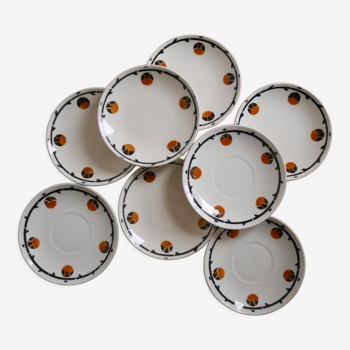 Set of 8 dessert plates Barcarolle, from Badonviller