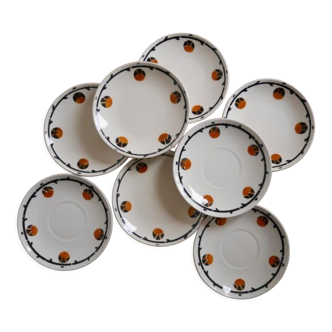 Set of 8 dessert plates Barcarolle, from Badonviller