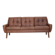 1970s, 3-seater Danish sofa, brown furniture leather with patina.