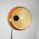 Vintage Hungarian adjustable floor lamp with two orange globe shades, circa 1970.