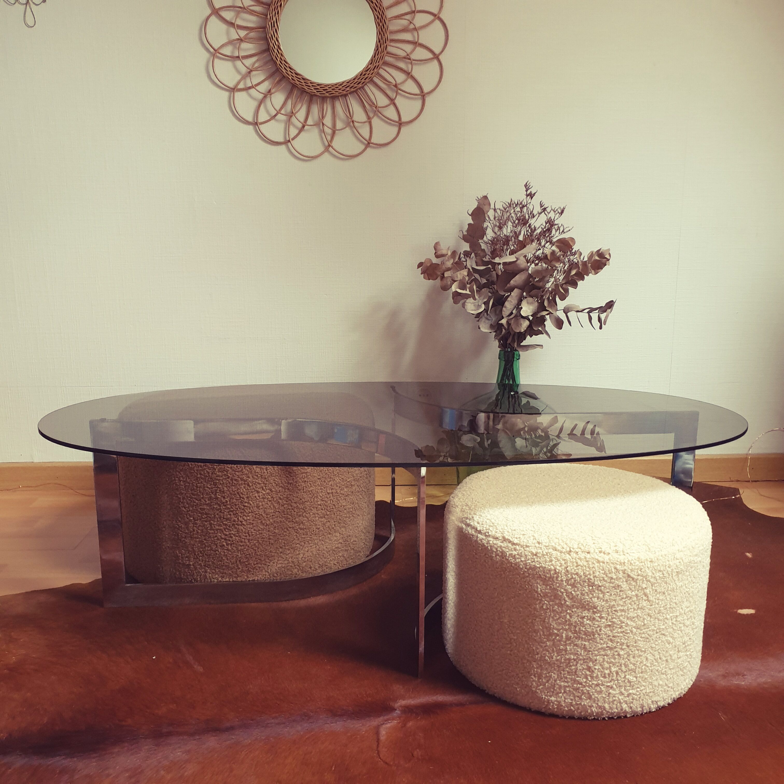 Table basse vintage années 70 Bauhaus Paul Legeard