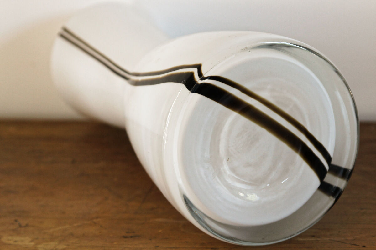 Vintage opaque glass vase