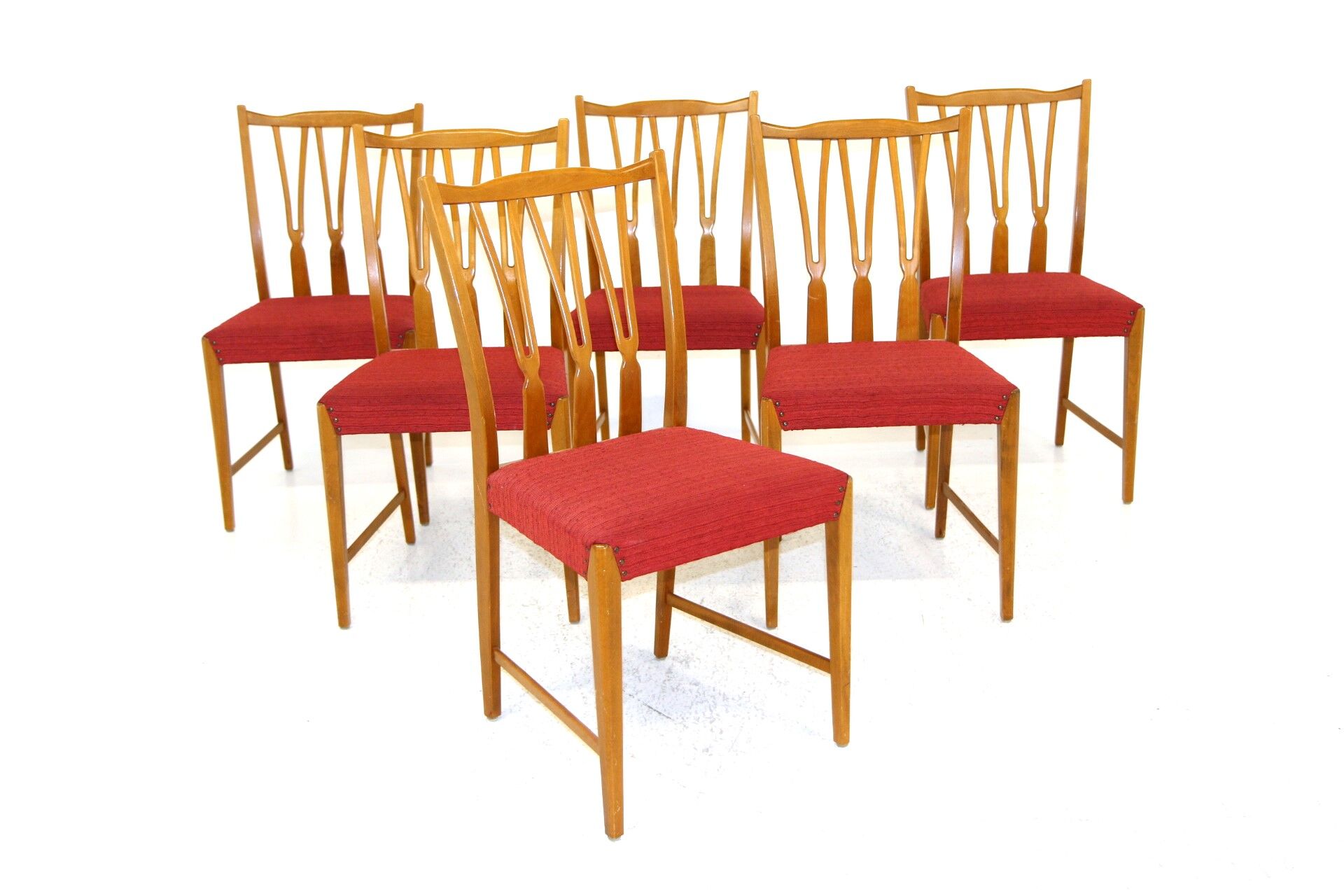 Set of 6 teak chairs, Hugo Troeds, Sweden, 1950