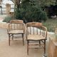 Pair of English captain's armchairs