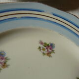 10 plates dessert porcelain of limoges art deco