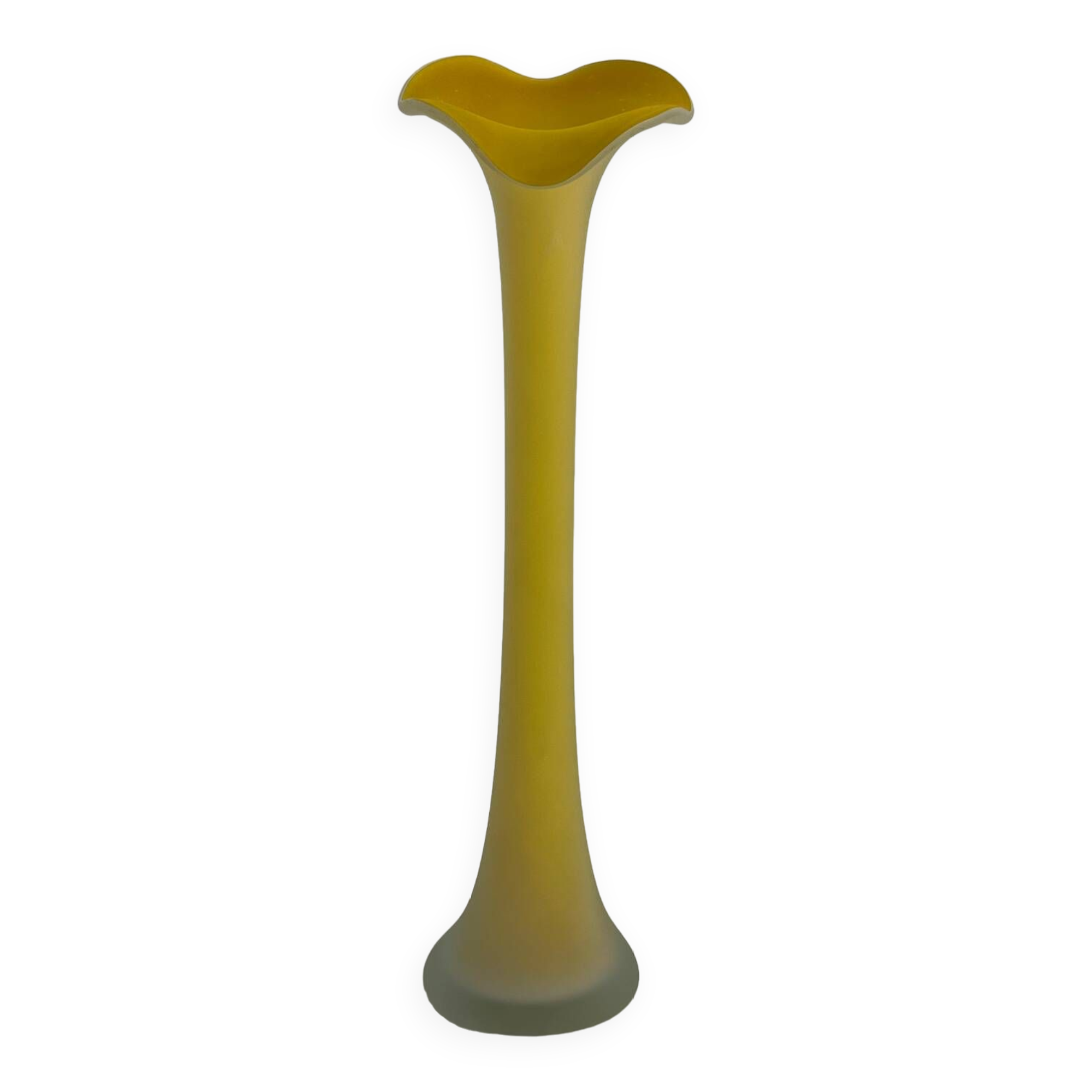 Vintage vase in yellow glass paste