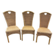 3 rattan and bamboo chairs