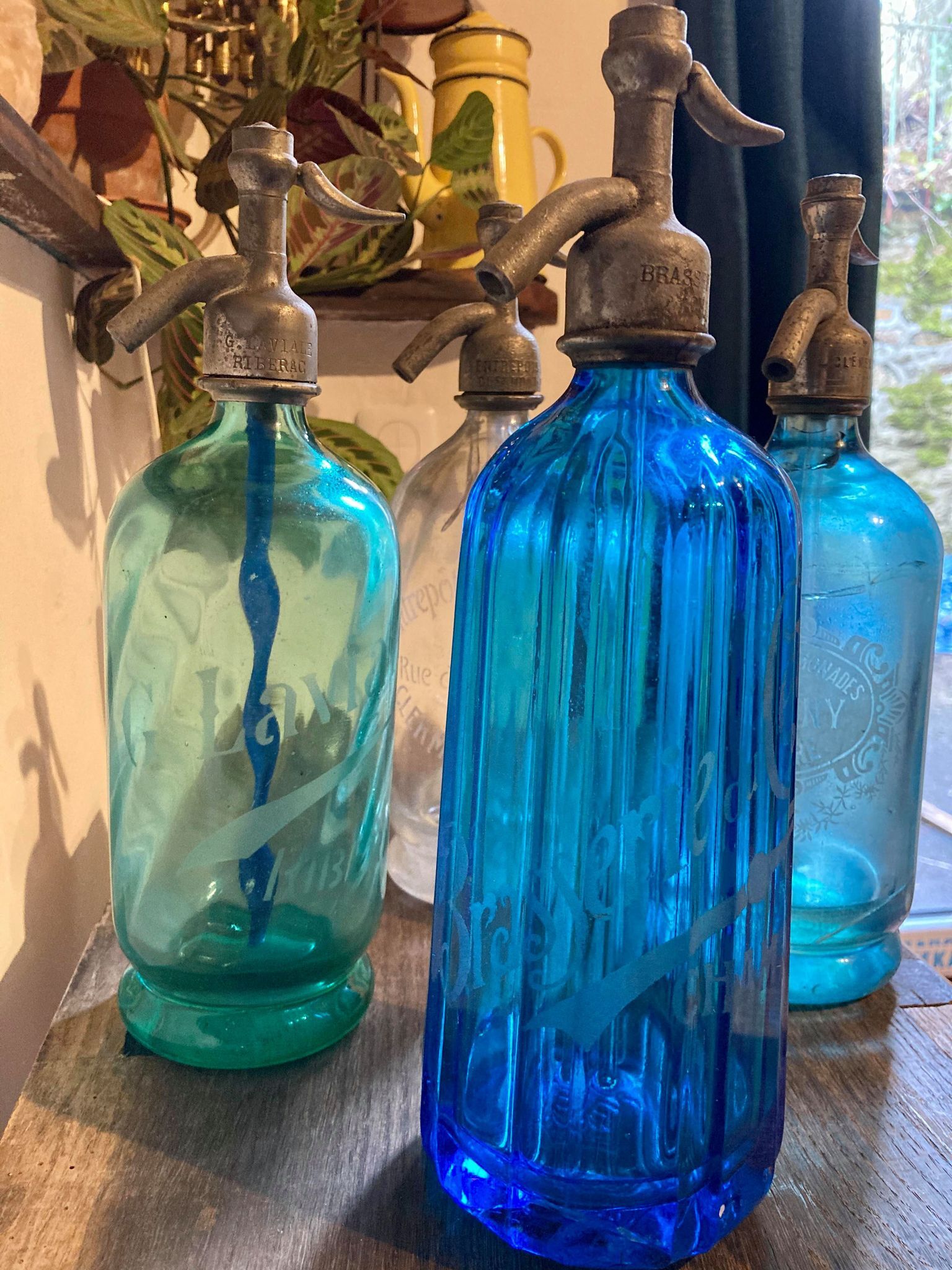 Lot of 4 brewery siphons