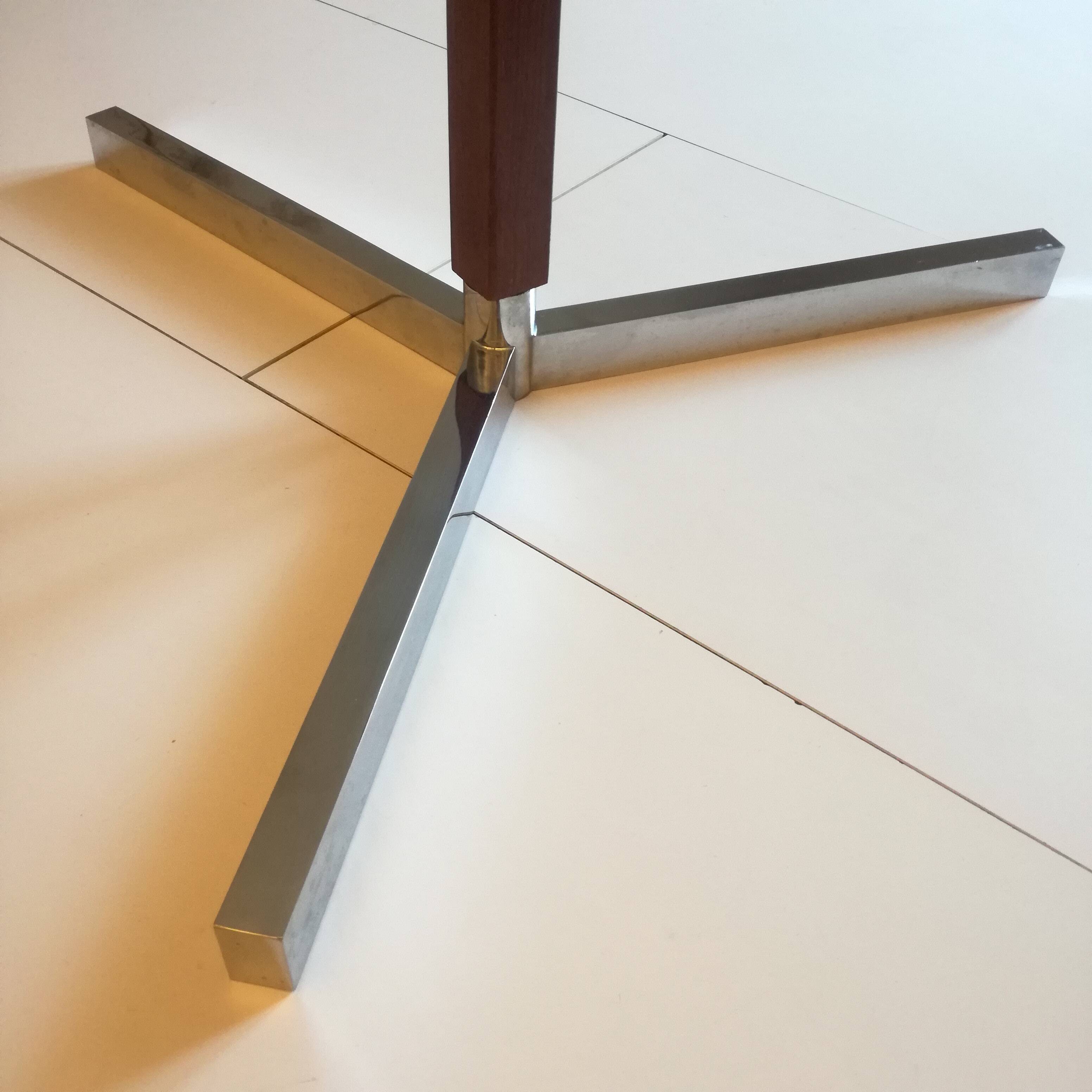 Adjustable floor lamp in walnut and metal 1960