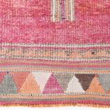 Super Soft Pink Turkish Vintage Runner Rug, 95x337Cm