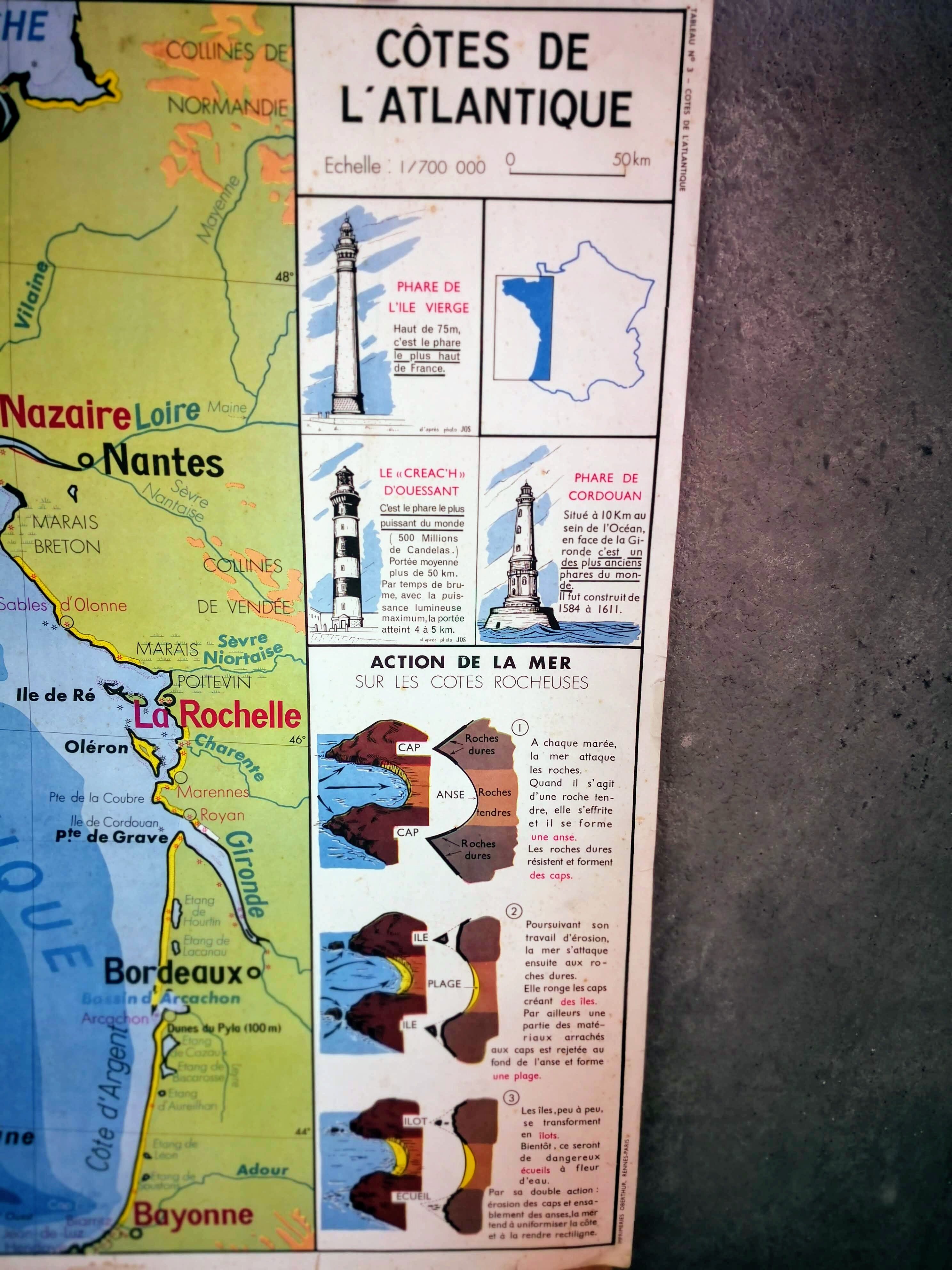 School climate of France map / atlantic