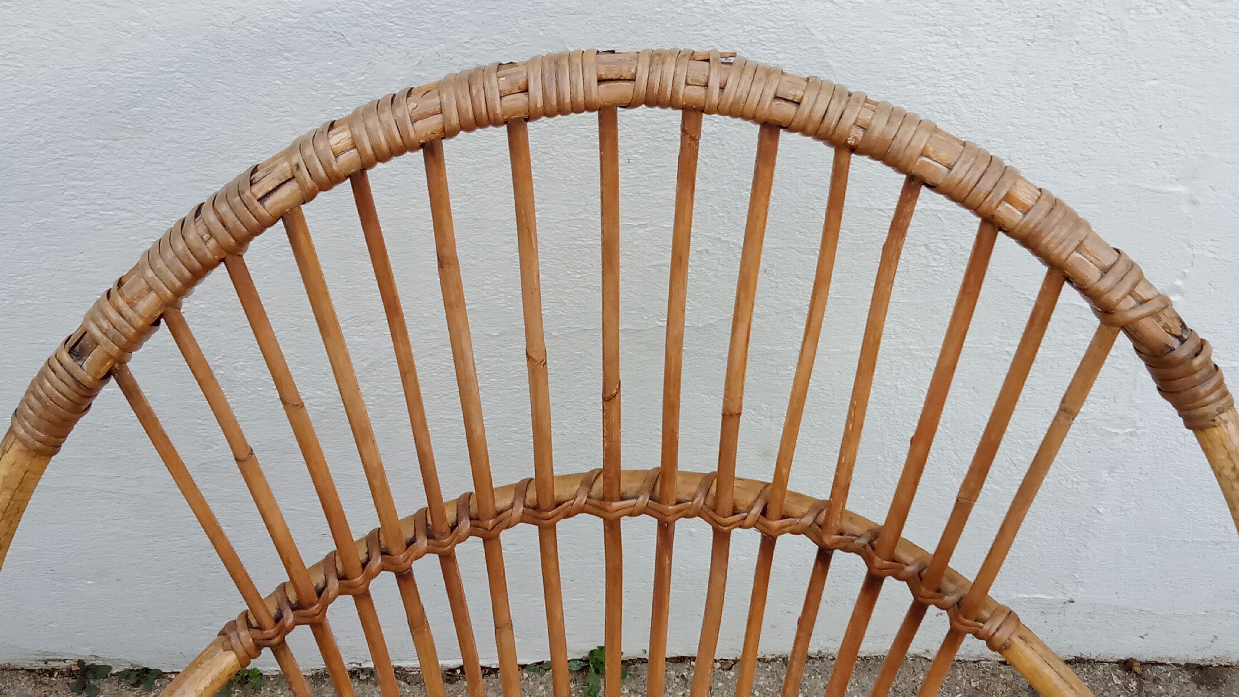 Rattan armchair 50s