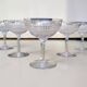 6 crystal champagne coupes Baccarat / Nancy