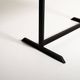 Teak writing desk with black metal structure, European production, 1960s