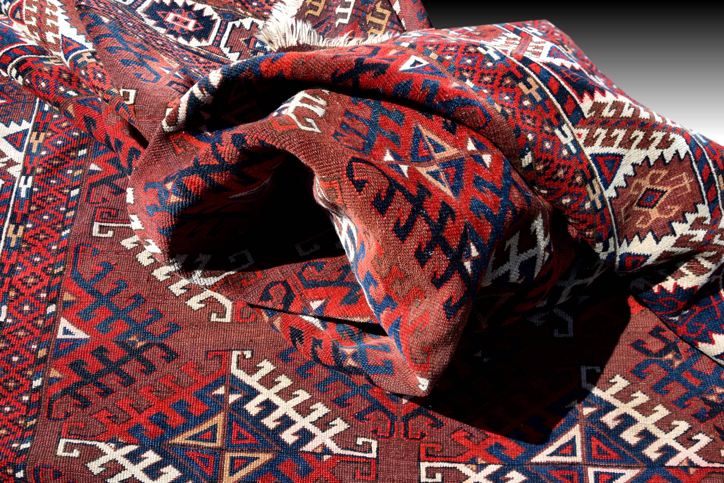 Bukhara Yomud carpet: 3.45 x 2.08 metres - ancient Turkmen