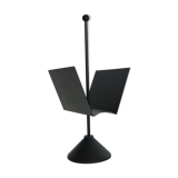 Porada Arredi Black Metal Minimalistic Magazinine Rack, 1980's, Italy
