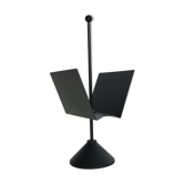 Porada Arredi Black Metal Minimalistic Magazinine Rack, 1980's, Italy