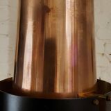 Vintage black brass 'østerport' pendant and wall lamp by Bent Karlby for Lyfa, Denmark 1960s