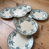 Set of 7 old flat plates