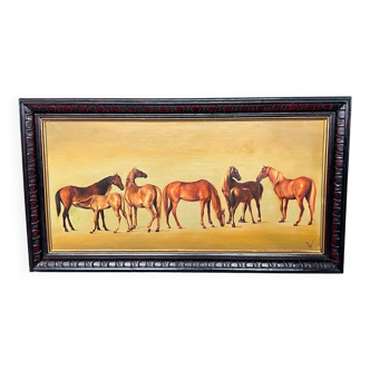 Painting "Mares with foals".