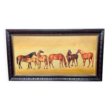 Painting "Mares with foals".