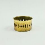 Mid-Century Scandinavian Glass & Brass Candle Holder from Jakobsson, 1950s