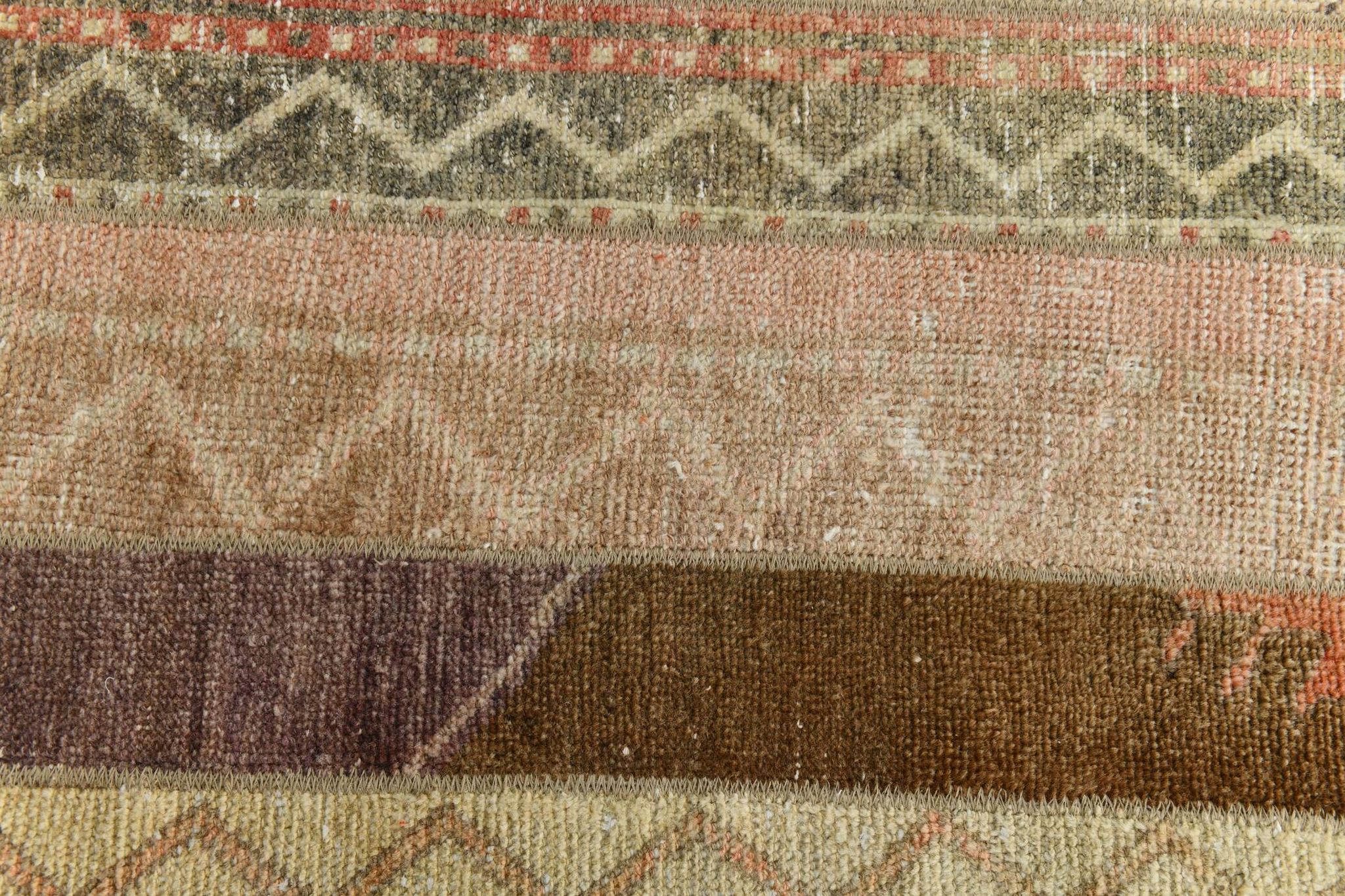 Tapis de couloir turc vintage beige crème, 80 x 224 cm