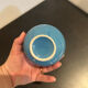 Sucrier bleu vintage