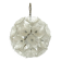 Italian Murano flower glass and chrome sputnik in Venini style. 1970s