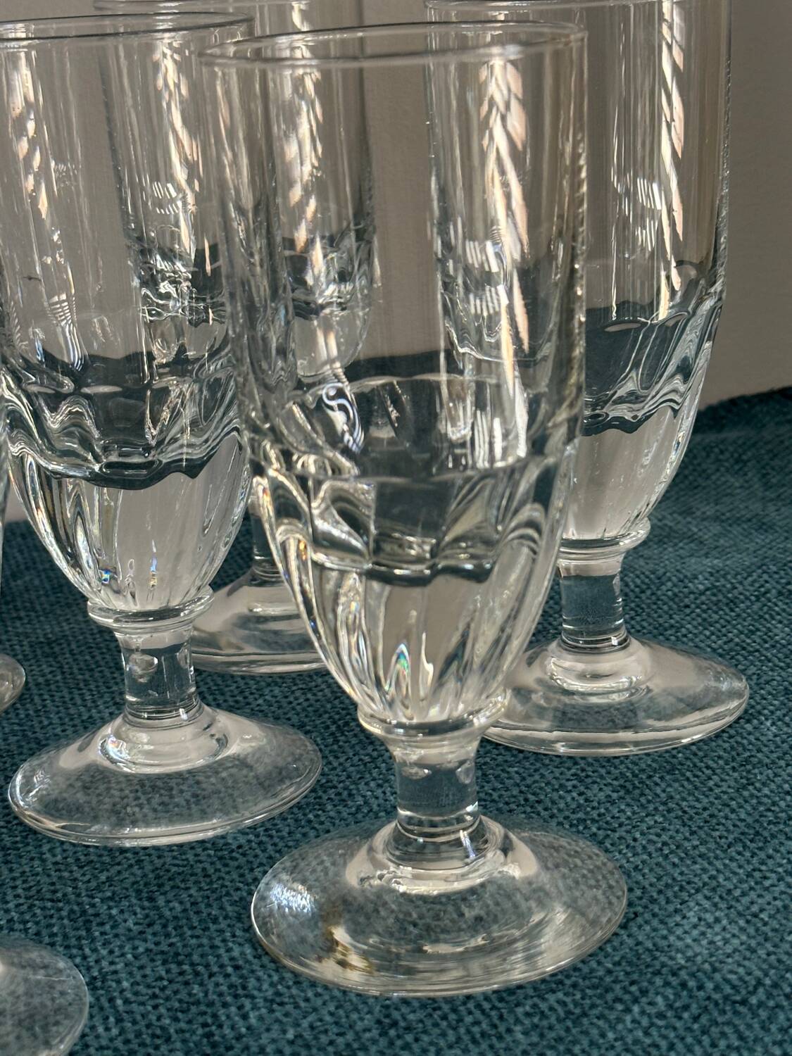Set of 12 large Baccarat crystal glasses