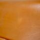 Sofa "space age". Leather, fiberglass, foam, steel. Circa 1970. Orange.
