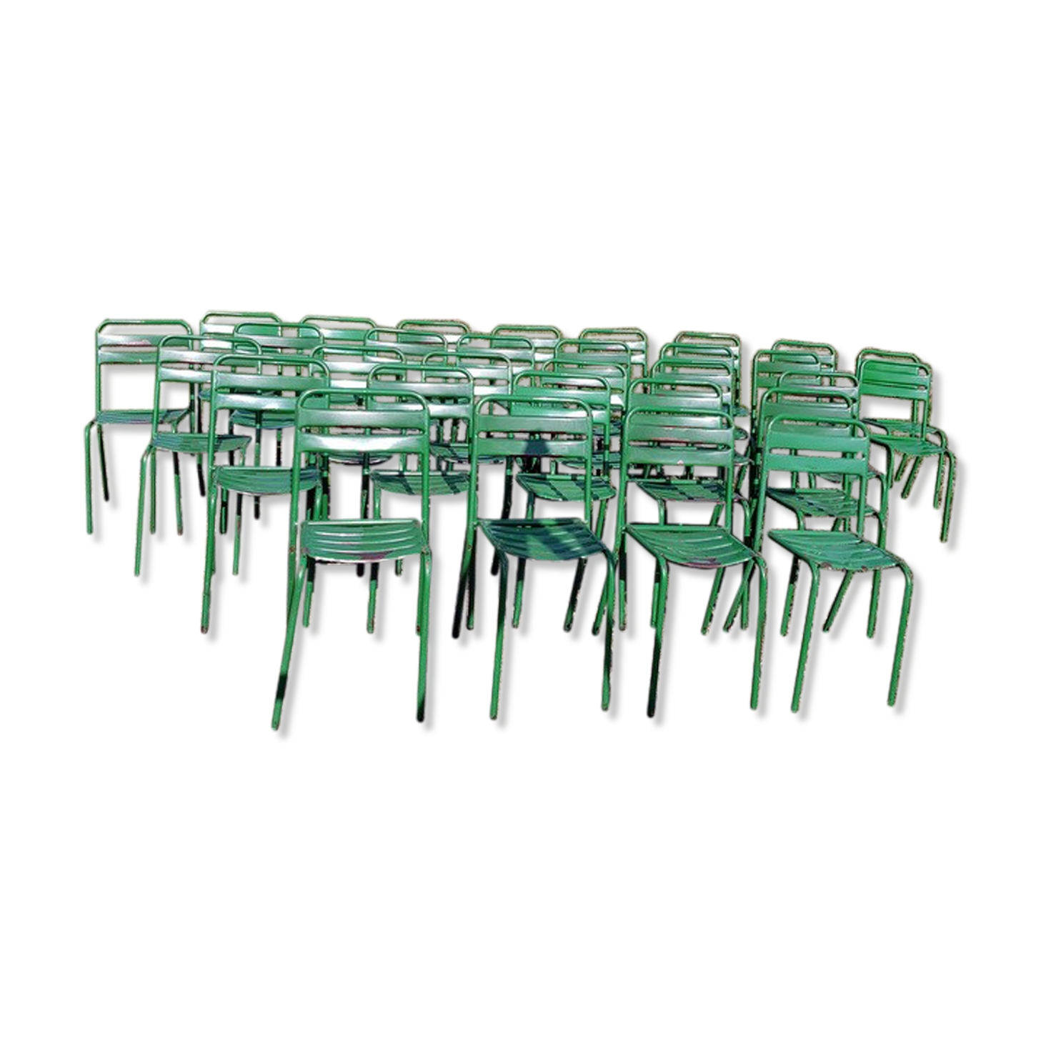 30 vintage metal bistro chairs 1950