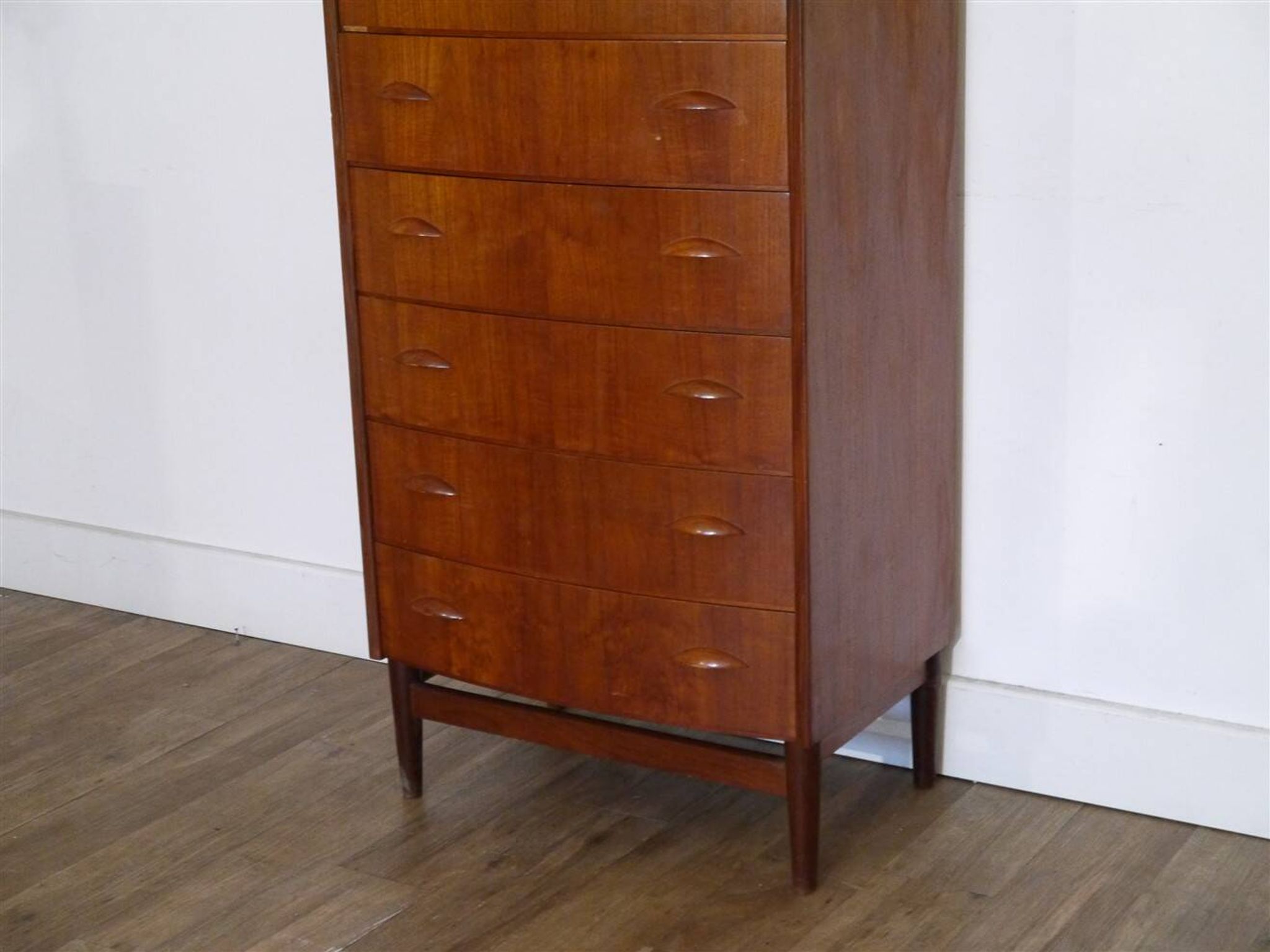 Large Danish teak chest of drawers from the 1960s.