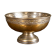 Vintage metal footed coupe in gold and silver – Floral decor