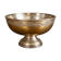 Vintage metal footed coupe in gold and silver – Floral decor