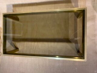 Brass coffee table and smoked glass
