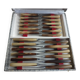 Art Deco horn walking knife set (2 knives, 12 large and 12 small)