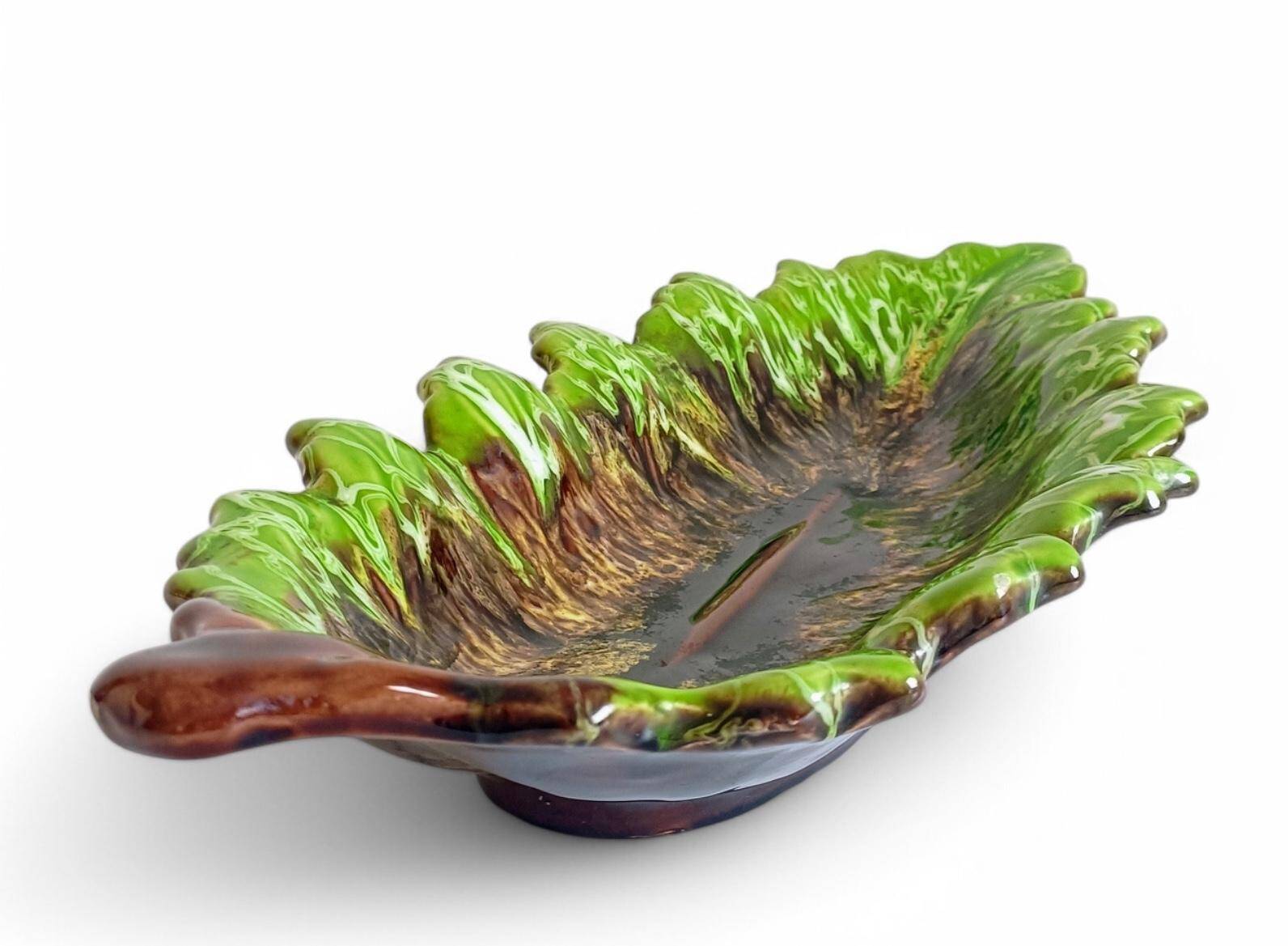 Mid-Century Majolica Centerpiece by Vallauris, Handmade, 1950s France