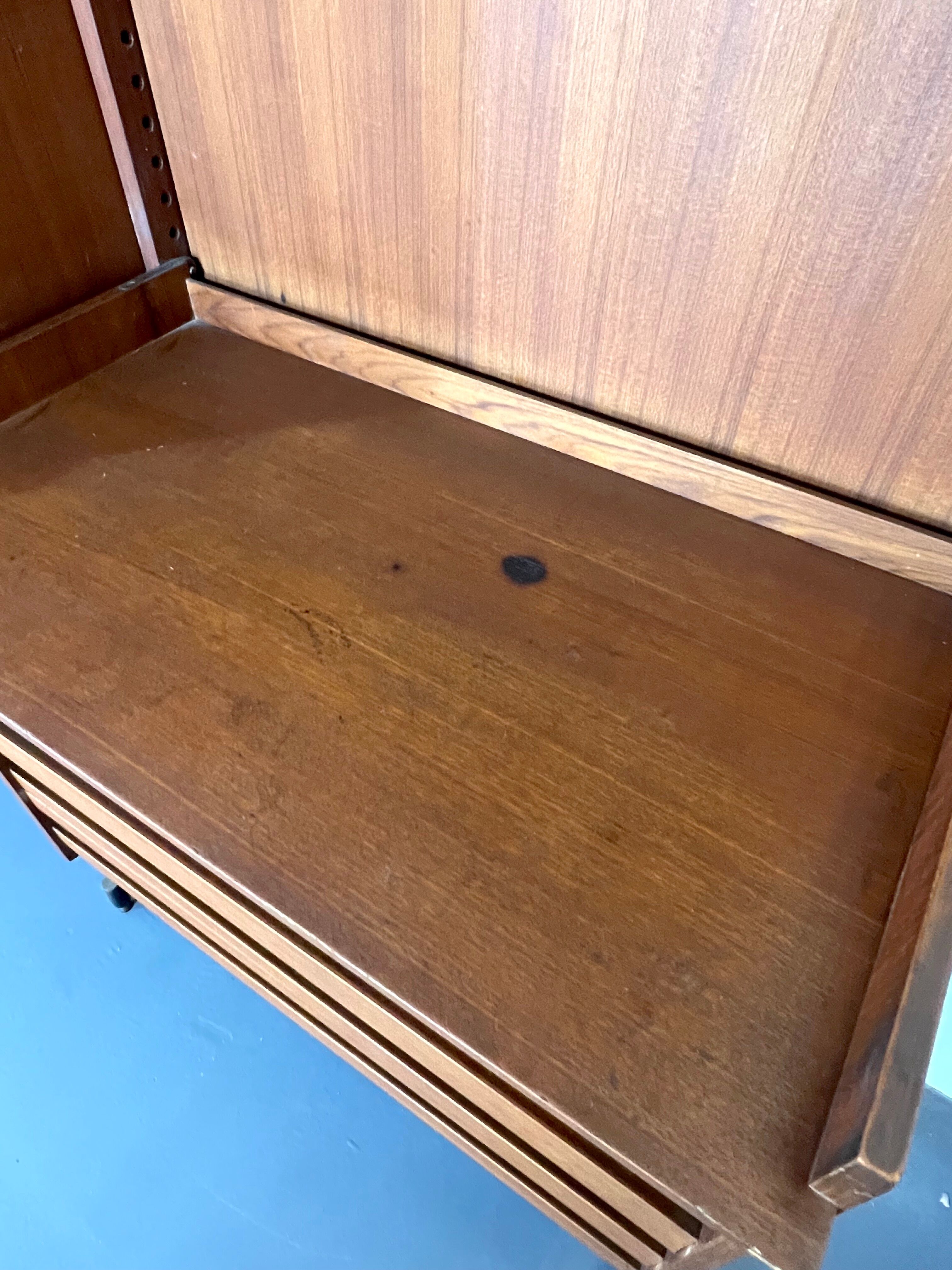 Mid-Century Modern modular wood bookcase from 50s