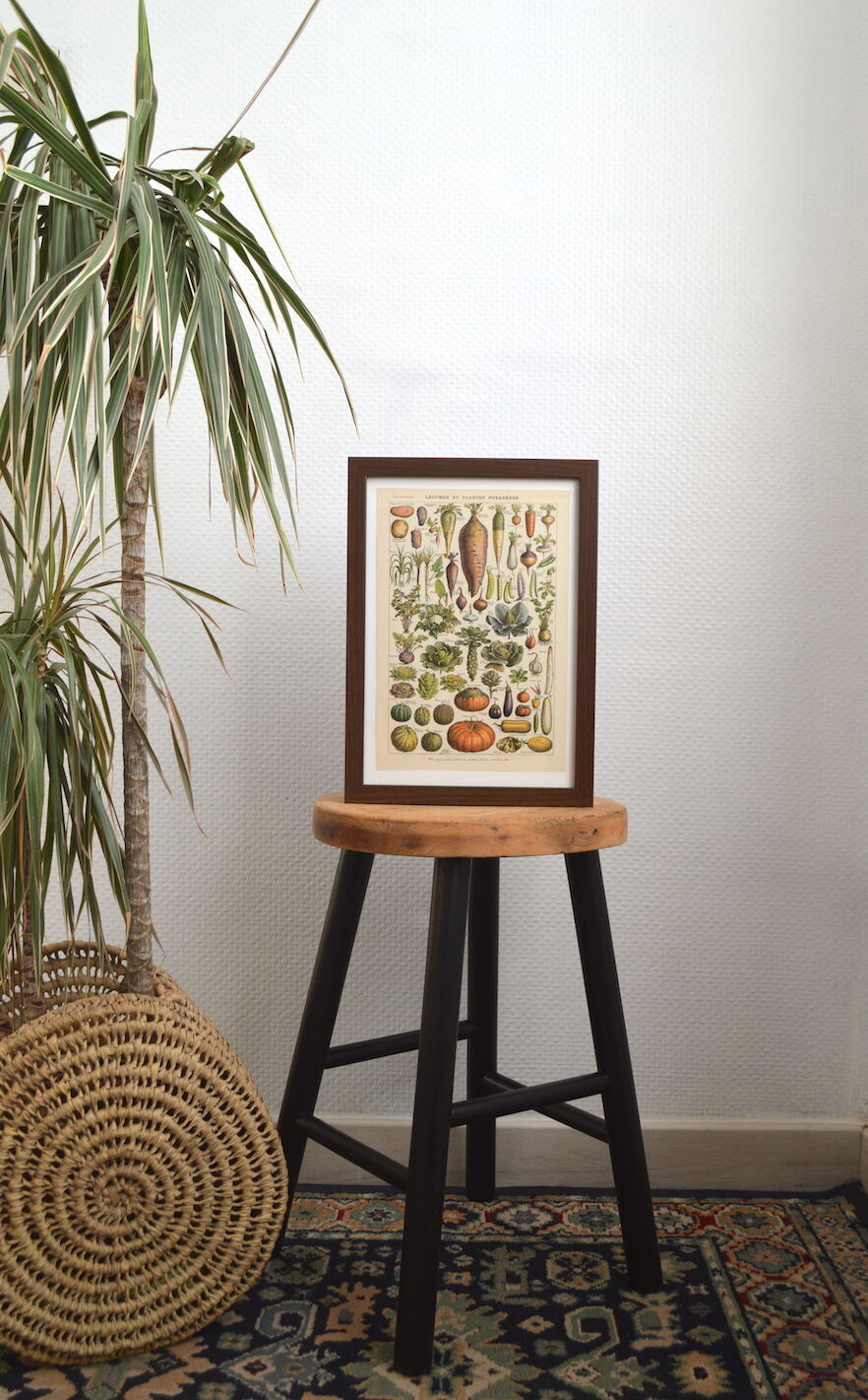 Lithograph vintage vegetables and vegetables framed 1923