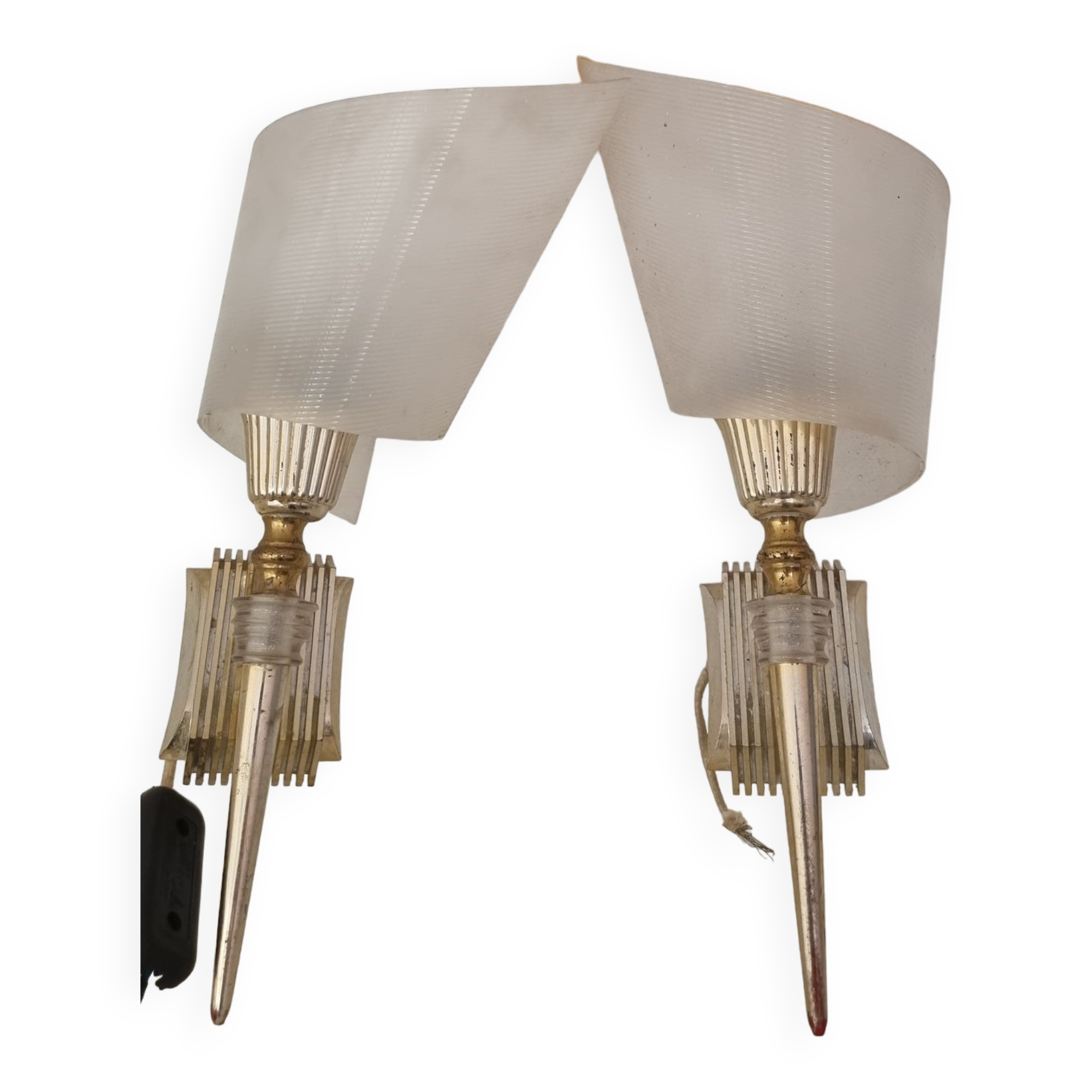 Paire appliques persplex vintage