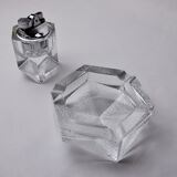 Lighter and ashtray by Antonio Imperatore, murano glass, Italy, 1970