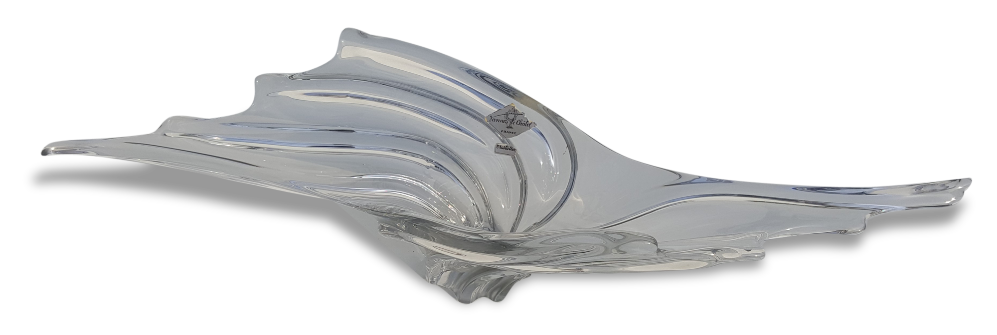 Bowl of fruit Vannes le Chatel Crystal, vintage, 50s, 60