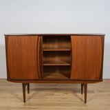Mid-Century Teak Highboard, Denmark, 1960s