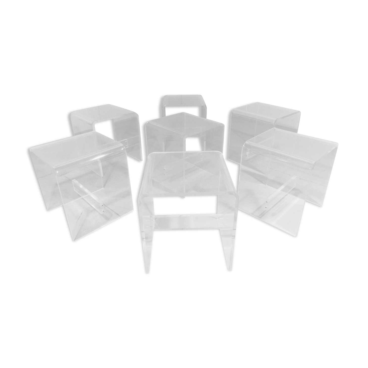Vintage plexiglass stools 1960-70’s
