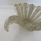 Murano Barovier 'Zebrati' Decor Glass Shell Bowl Hollywood Regency, 1960s